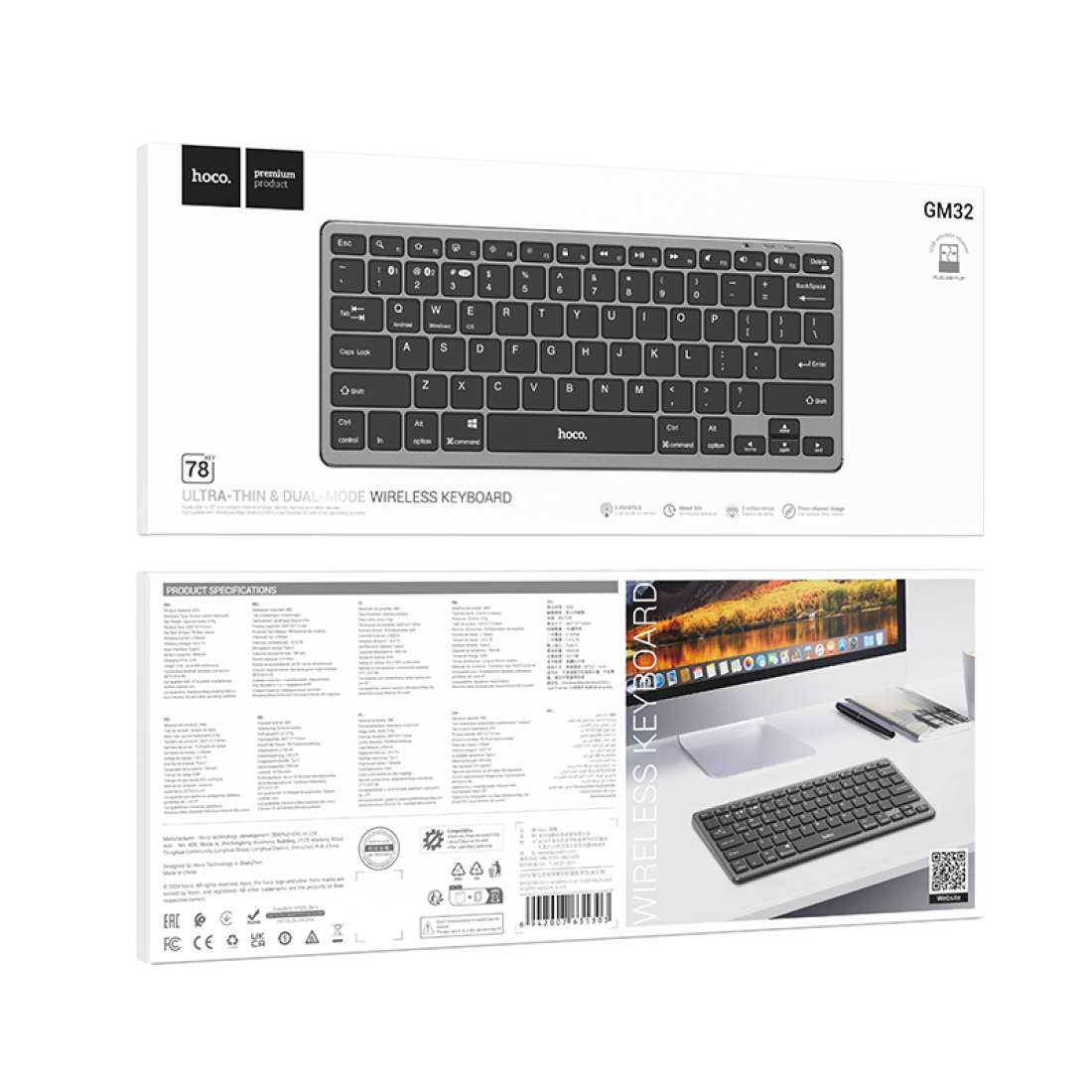 HOCO. DUAL-MODE WIRELESS KEYBOARD - BLACK HOCO. DUAL-MODE WIRELESS KEYBOARD - BLACK